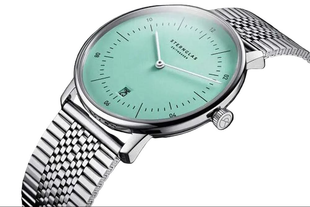 Sternglas Naos S01-NA37-ME08 Unisex Watch • Bauhaus Design • Sapphire Crystal