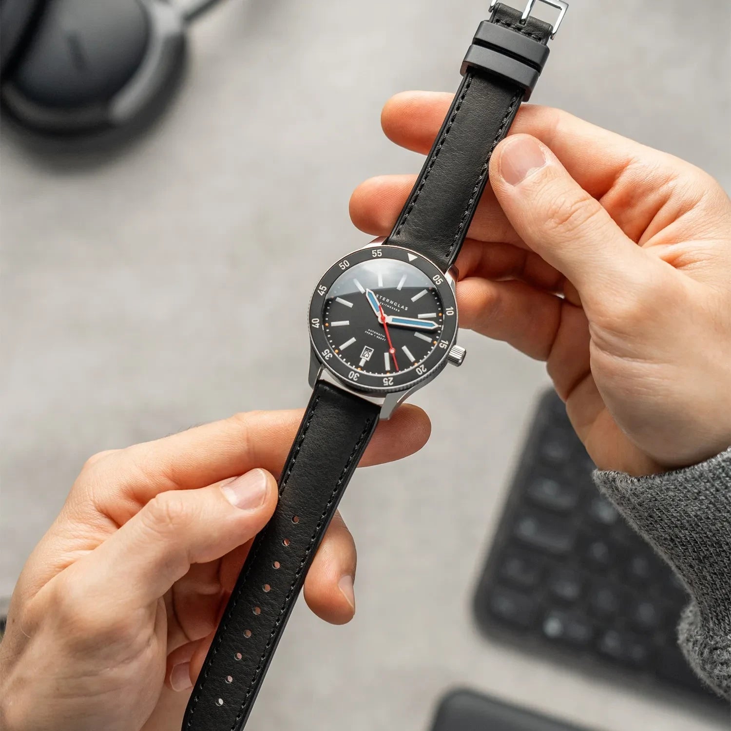 Sternglas Marus 2.0 S02-MA43-HY03 Herren • Quarzwerk • Schlichtes Bauhaus-Design, Bild 5