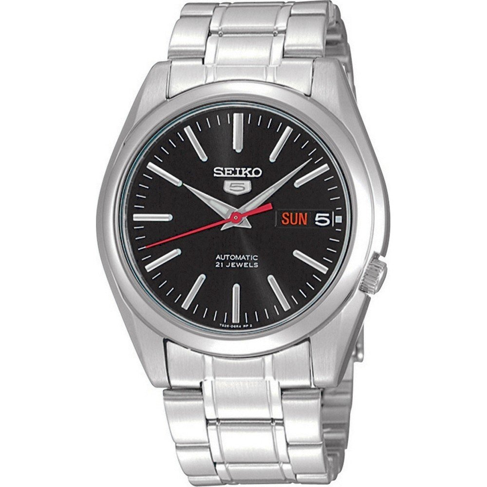 Seiko 5 SNKL45K1 Herren Armbanduhr Schwarz • Automatikwerk • Mineralglas