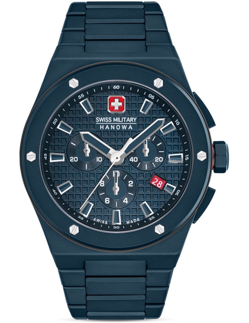 Swiss Military Hanowa Sidewinder Ceramic SMWGI0002281 Herrenuhr Schwarz • Keramiklünette mit Chronograph • 10 ATM Wasserdicht