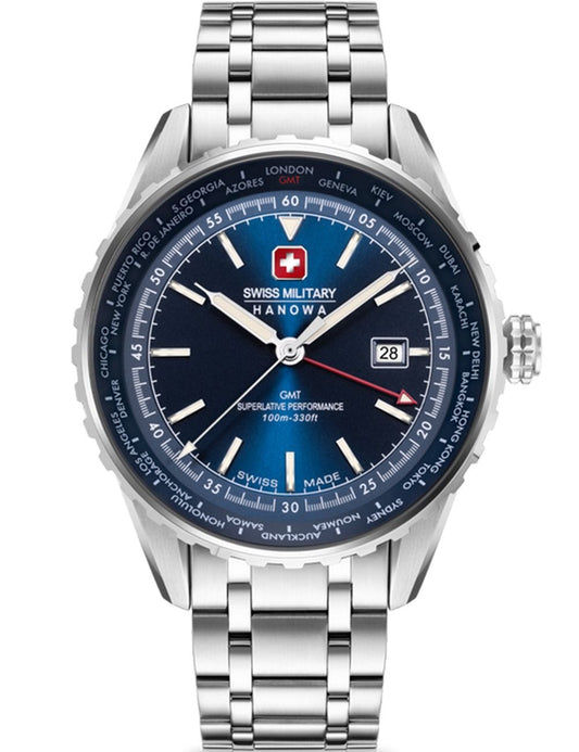 Swiss Military Hanowa Afterburn GMT SMWGH0003204 Herren • GMT Zweitzeitzone • 10 ATM Wasserdicht