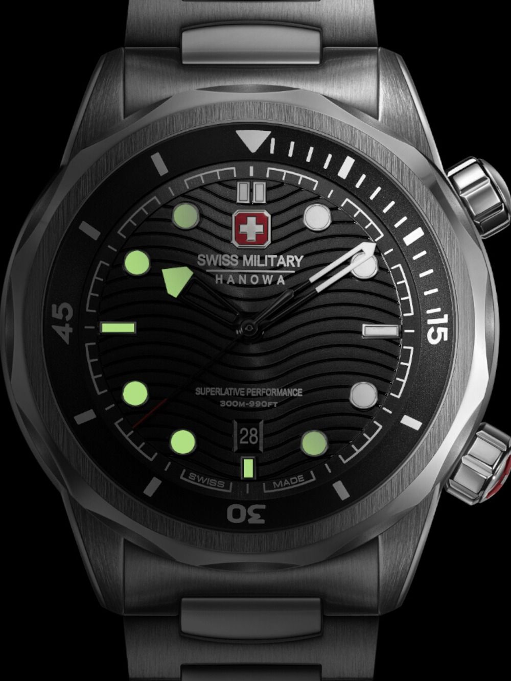 Swiss Military Hanowa Breakwater SMWGH0006404 Herrenuhr Schwarz • 30 ATM Wasserdicht • Quarzwerk, Bild 5