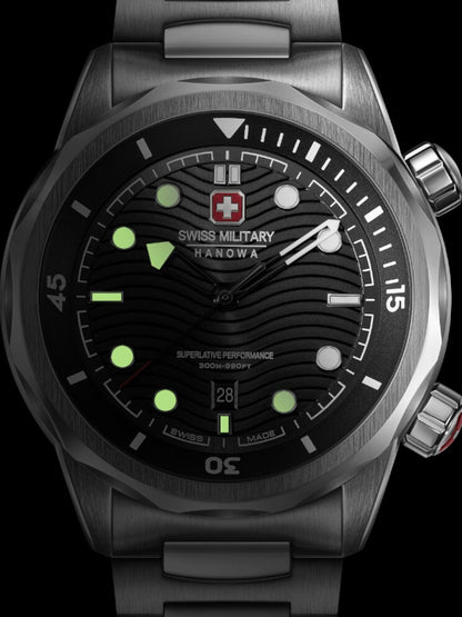 Swiss Military Hanowa Breakwater SMWGH0006404 Herrenuhr Schwarz • 30 ATM Wasserdicht • Quarzwerk, Bild 5