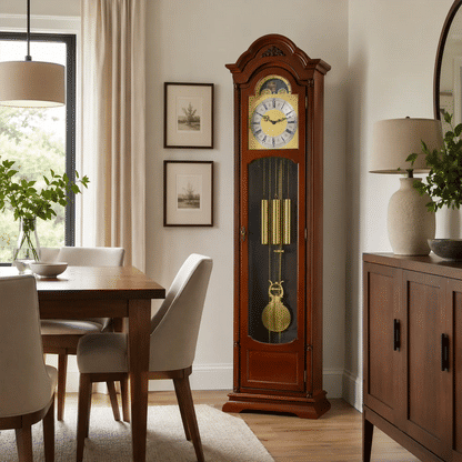 Hermle Grandfather Clock 196x48.5x25 cm Wood • Westminster Chime • Moon Phase Display