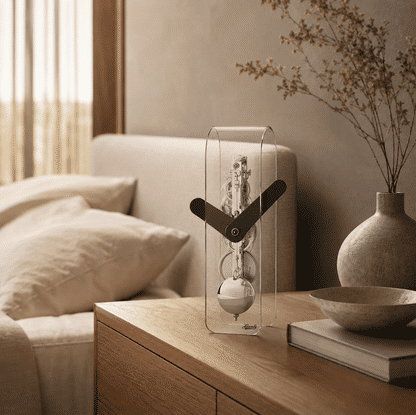 Hermle Table Clock 23x7x8 cm Acrylic • Modern Design • Precise Quartz Movement