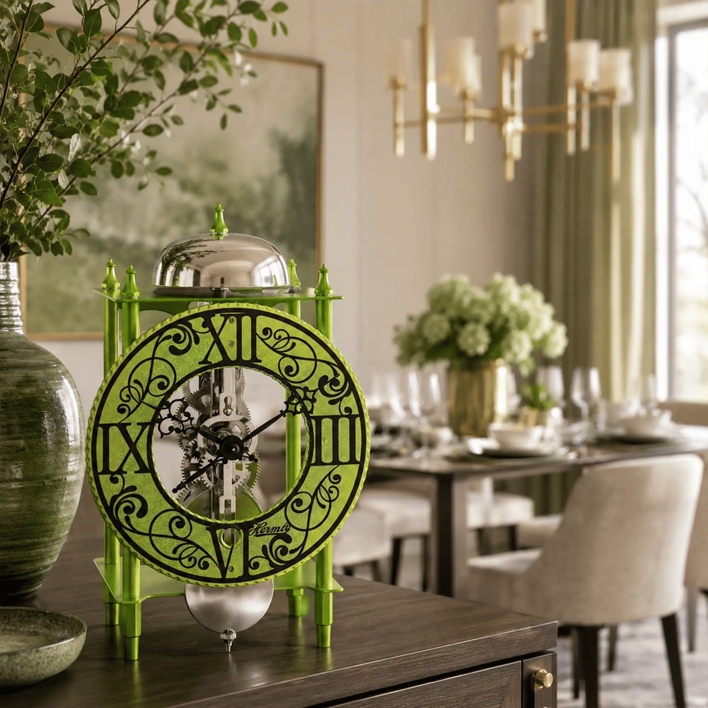 Hermle Acrylic Table Clock • Modern Design • Precise Quartz Movement
