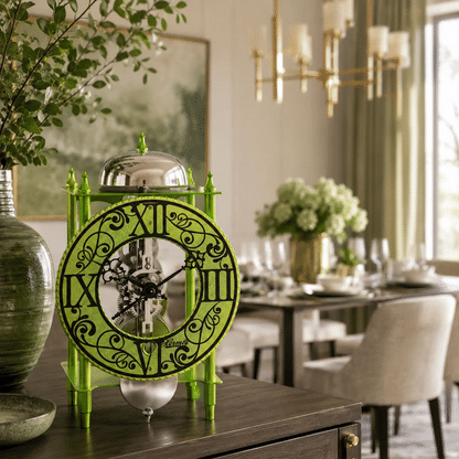 Hermle Acrylic Table Clock • Modern Design • Precise Quartz Movement
