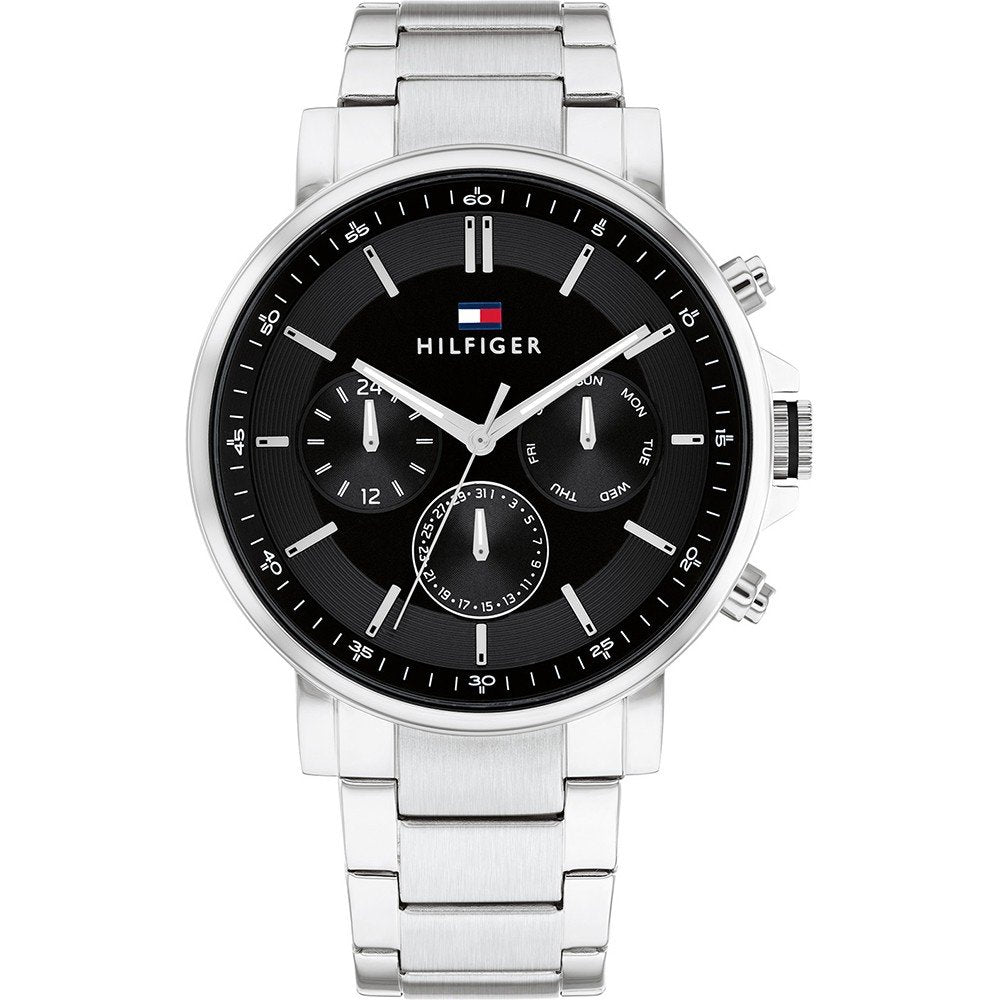 Tommy Hilfiger 1710667 Herrenuhr Schwarz • Quarzwerk • Edelstahlgehäuse