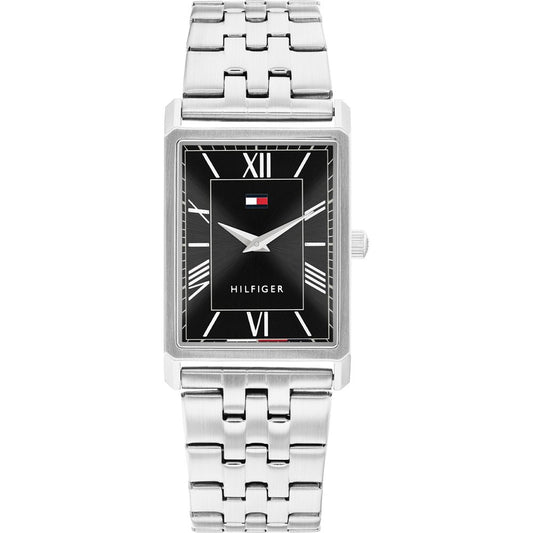 Tommy Hilfiger Ben 1710773 Herren Armbanduhr Schwarz • Eckiges Edelstahlgehäuse • Mineralglas