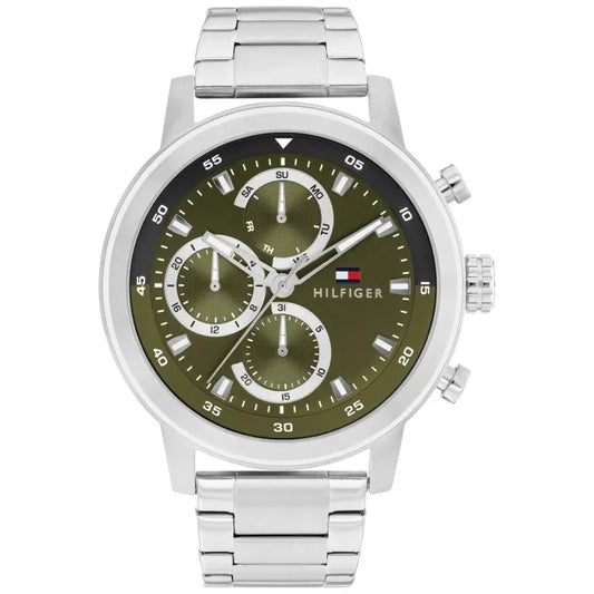 Tommy Hilfiger Rocky 1792180 Herren • Grünes Zifferblatt • Multifunktions-Quarzwerk