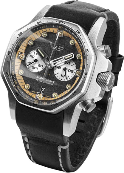 Vostok Europe Atomic Age Sakharov VK64-640A698 Men's Watch • Tritium Illumination • K1 Safety Glass