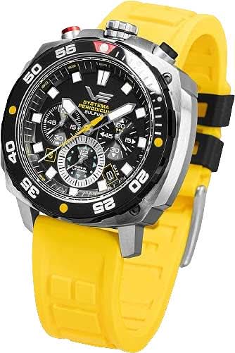 Vostok Europe Systema Periodicum VK67-650E725 Men's Watch • 20 Bar Water Resistant • Bullhead Design