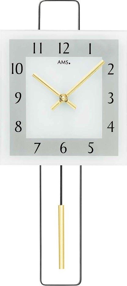 AMS Wall Clock 68x24 cm Metal • Radio-Controlled • Modern Design