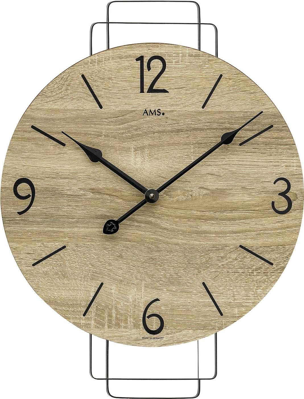 AMS Wall Clock 46x35x5 cm Metal • Silent Quartz Movement • Modern Design
