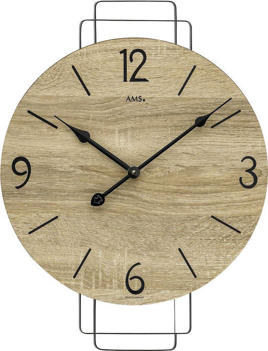 AMS Wall Clock 46x35x5 cm Metal • Silent Quartz Movement • Modern Design