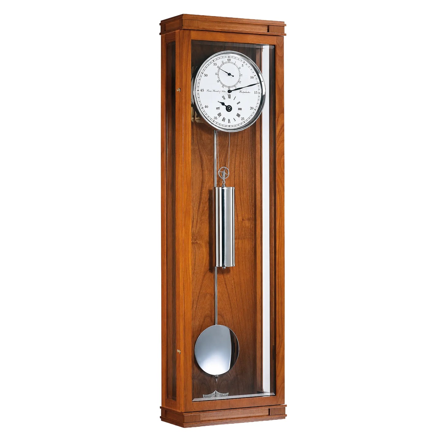 Hermle Wall Clock 93x26x22 cm Cherry Wood • Precision Regulator • 31 Day Power Reserve