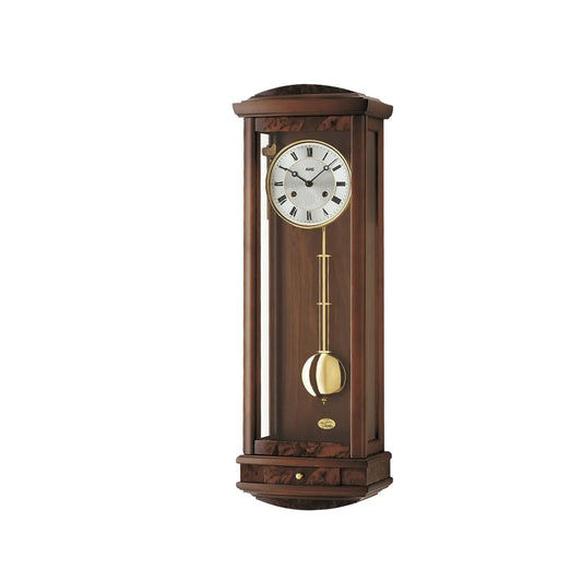 Zegar ścienny AMS Regulator R607/1 orzech • 14-dniowy mechanizm BimBam • obudowa z litego drewna