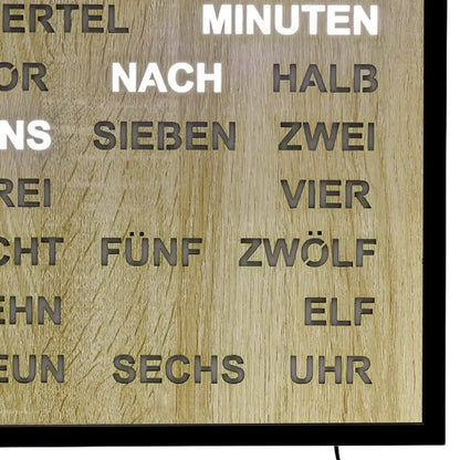 AMS T1267 Sonoma Wall Clock • Word Clock with LED Display • 220V Mains Powered