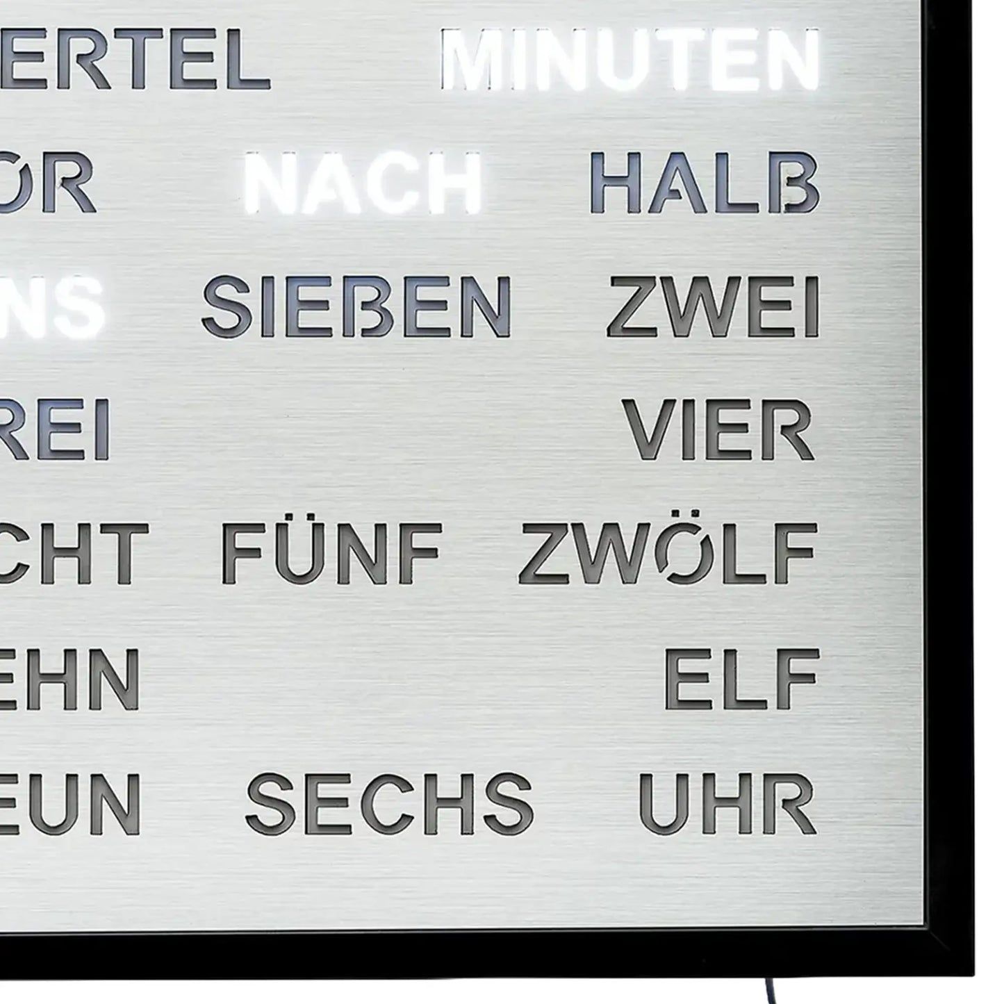 AMS Design T1275 Wall Clock • LED Word Clock • Aluminum
