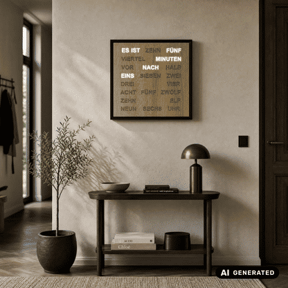 AMS T1267 Sonoma Wall Clock • Word Clock with LED Display • 220V Mains Powered