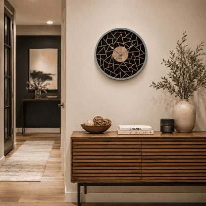 Hermle Wall Clock 50 cm Ø Wood • Minimalist Design • Silent Quartz Movement