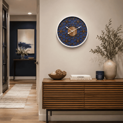 Hermle Wall Clock 40 cm Ø Wood • Modern 3D Design • Precise Quartz Movement