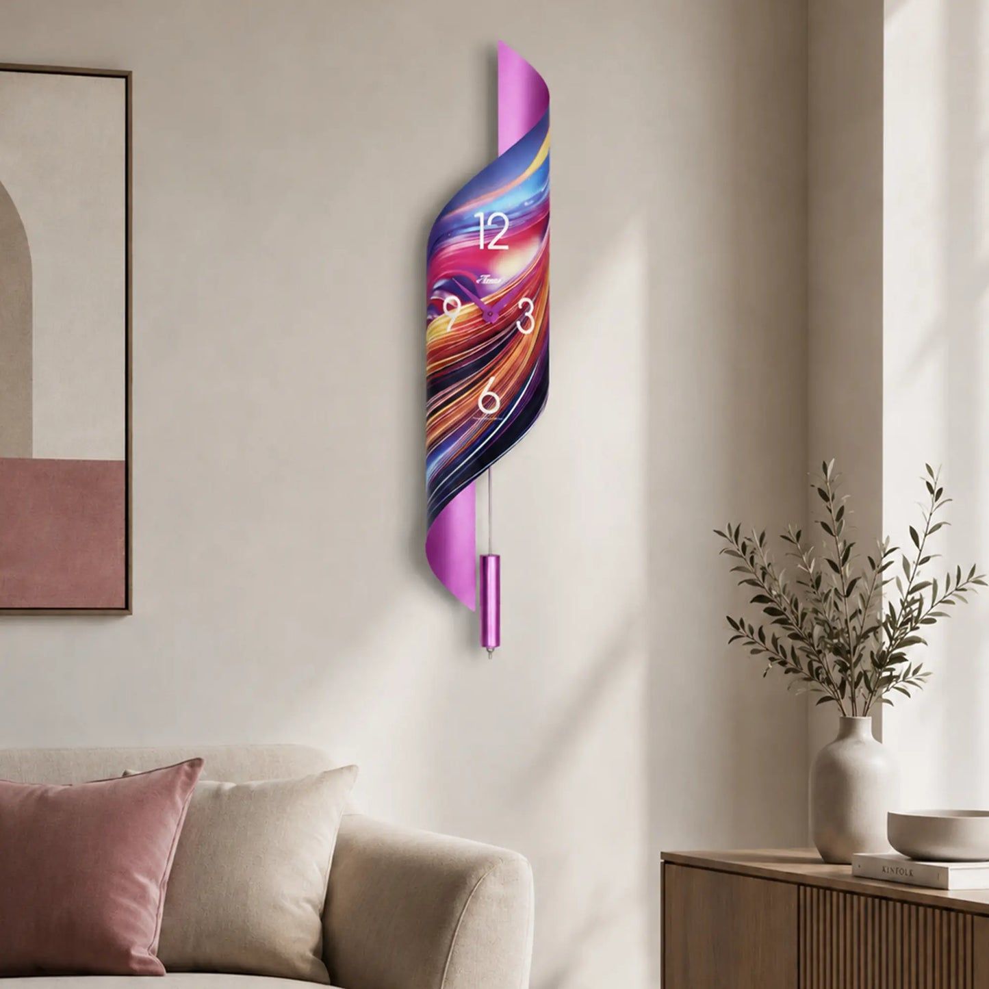 Hermle Wall Clock 67x15x16 cm Metal • Precise Quartz Movement • Modern Design