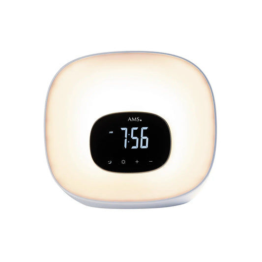 AMS Light Alarm Clock T1302 Alarm Clock White • Sunrise Light • Radio Function