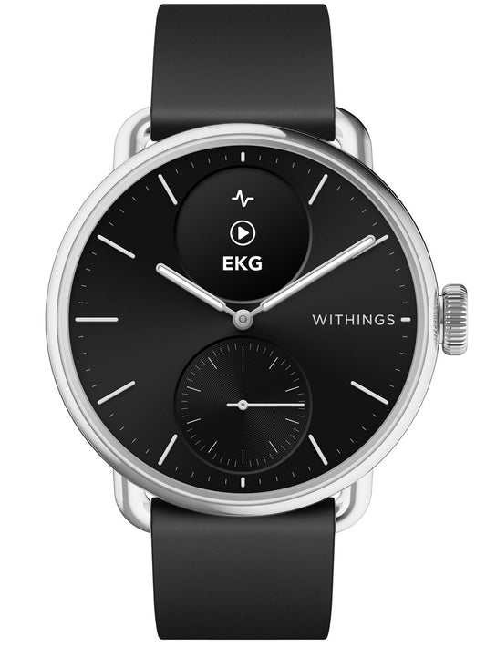 Withings ScanWatch 2 HWA10-model 1-All-Int Damen Schwarz • Hybrid-Smartwatch mit EKG • 30 Tage Akkulaufzeit