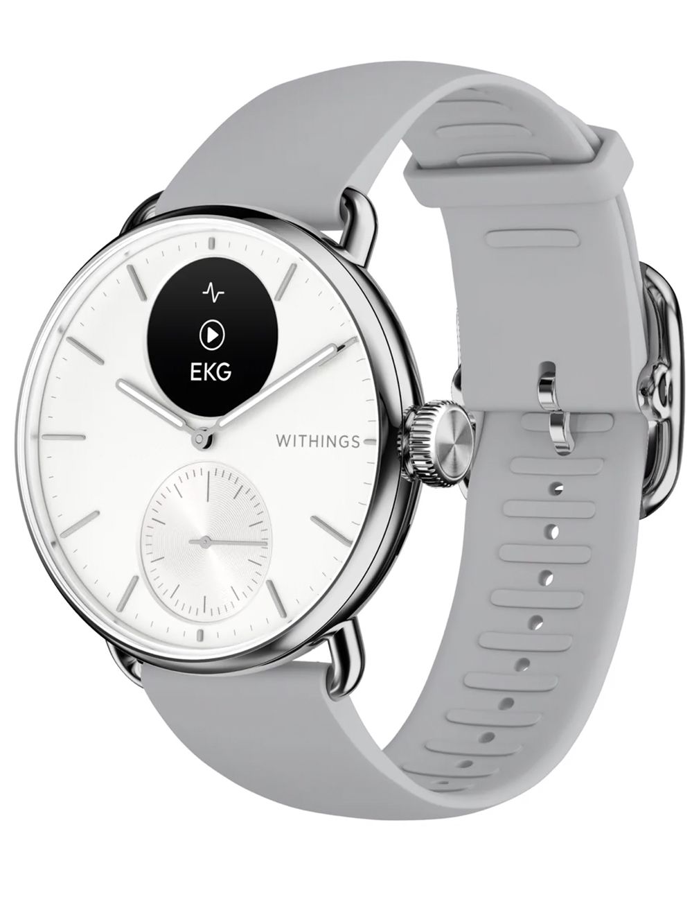 Withings ScanWatch 2 HWA10-model 2-All-Int Damen Smartwatch Weiß • Hybrid-Smartwatch mit Gesundheitssensoren • 5 ATM