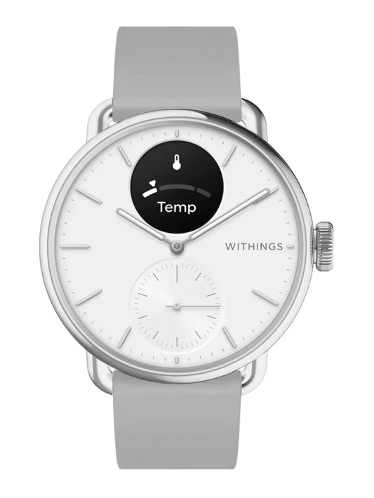 Withings ScanWatch 2 HWA10-model 2-All-Int Damen Smartwatch Weiß • Hybrid-Smartwatch mit Gesundheitssensoren • 5 ATM