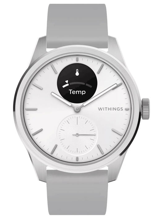 Withings ScanWatch 2 HWA10-model 5-All-Int Smartwatch Weiß • Hybrid-Smartwatch mit EKG • 5 ATM wasserdicht