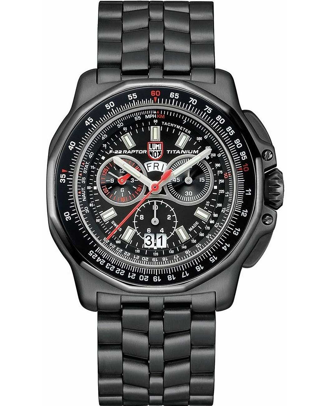 Luminox F-22 Raptor XA.9272 Herren Armbanduhr Schwarz • Titangehäuse • Saphirglas