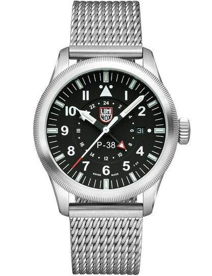 Luminox P-38 Lightning XA.9522 Herren Armbanduhr Schwarz • Saphirglas • GMT-Funktion