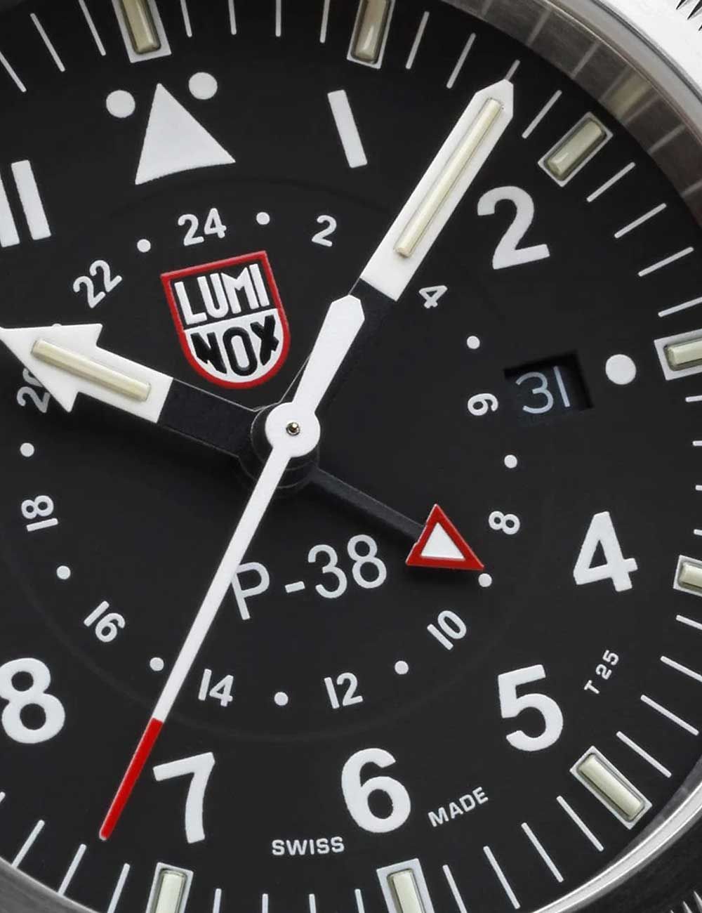 Luminox P-38 Lightning XA.9522 Herren Armbanduhr Schwarz • Saphirglas • GMT-Funktion, Bild 4