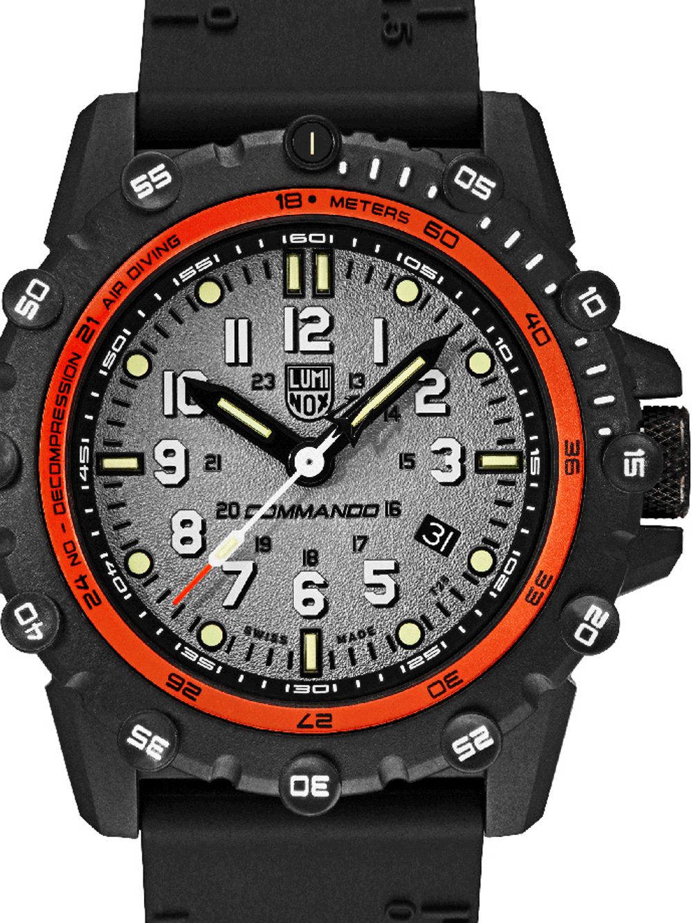 Luminox Commando Frogman XS.3301 Herrenuhr Grau • Carbongehäuse • 20 ATM Wasserdicht