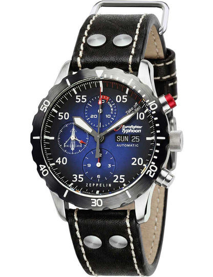 Zeppelin Eurofighter Typhoon 7218-3 Herrenuhr Blau • Automatikwerk • Limited Edition