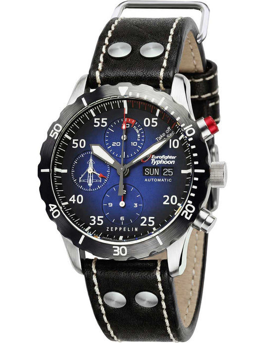 Zeppelin Eurofighter Typhoon 7218-3 Herrenuhr Blau • Automatikwerk • Limited Edition