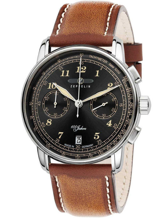 Zeppelin LZ-127 7674-3 Herrenuhr Blau • Chronograph • 5 ATM wasserdicht