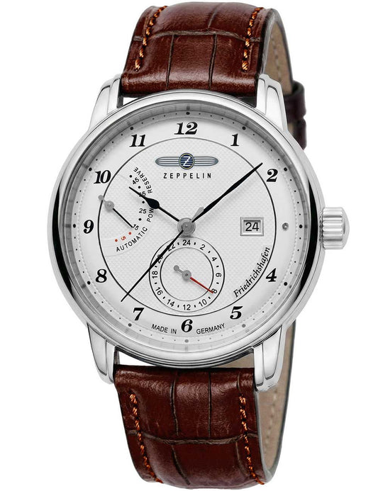 Zeppelin Friedrichshafen 8590-1 Herrenuhr Silber • Automatikwerk • 5 ATM wasserdicht