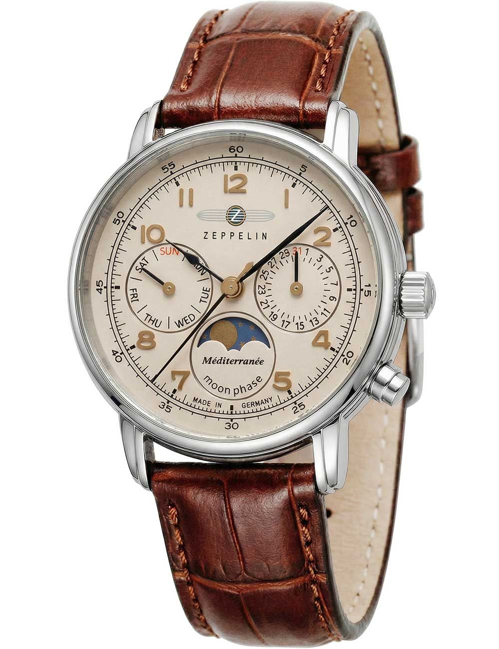 Zeppelin Méditerranée 9637-5 Damen Armbanduhr • 36 mm Gehäuse • 5 ATM wasserdicht