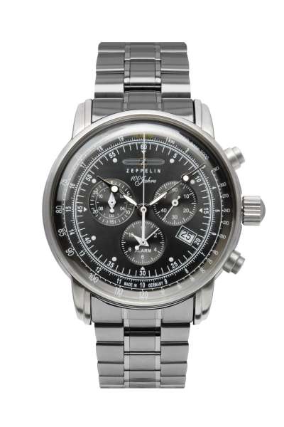 Zeppelin 100 Jahre Zeppelin 7680MB-3 Herrenuhr Blau • Schweizer Quarzchronograph • Milanaise-Metallarmband, Bild 4
