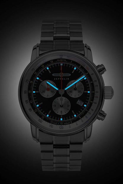 Zeppelin LZ 14 Marine 8888MB-2 Herrenuhr Schwarz • Schweizer Quarzwerk Ronda 5030.D • 5 bar wasserdicht, Bild 2