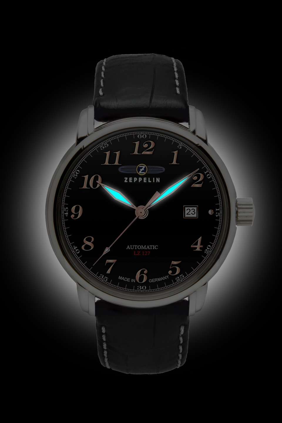 Zeppelin LZ127 7656-2 Herren Automatikuhr Schwarz • Citizen-Miyota 8215 Automatikwerk • Made in Germany, Bild 2