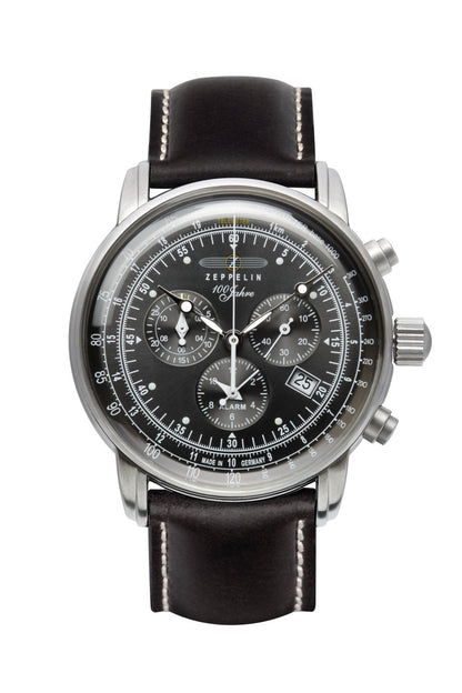 Zeppelin 100 Jahre Zeppelin 7680-2 Herrenuhr Schwarz • Schweizer Chronographenwerk • Made in Germany