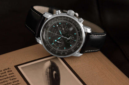 Zeppelin 100 Jahre Zeppelin 7680-2 Herrenuhr Schwarz • Schweizer Chronographenwerk • Made in Germany, Bild 4