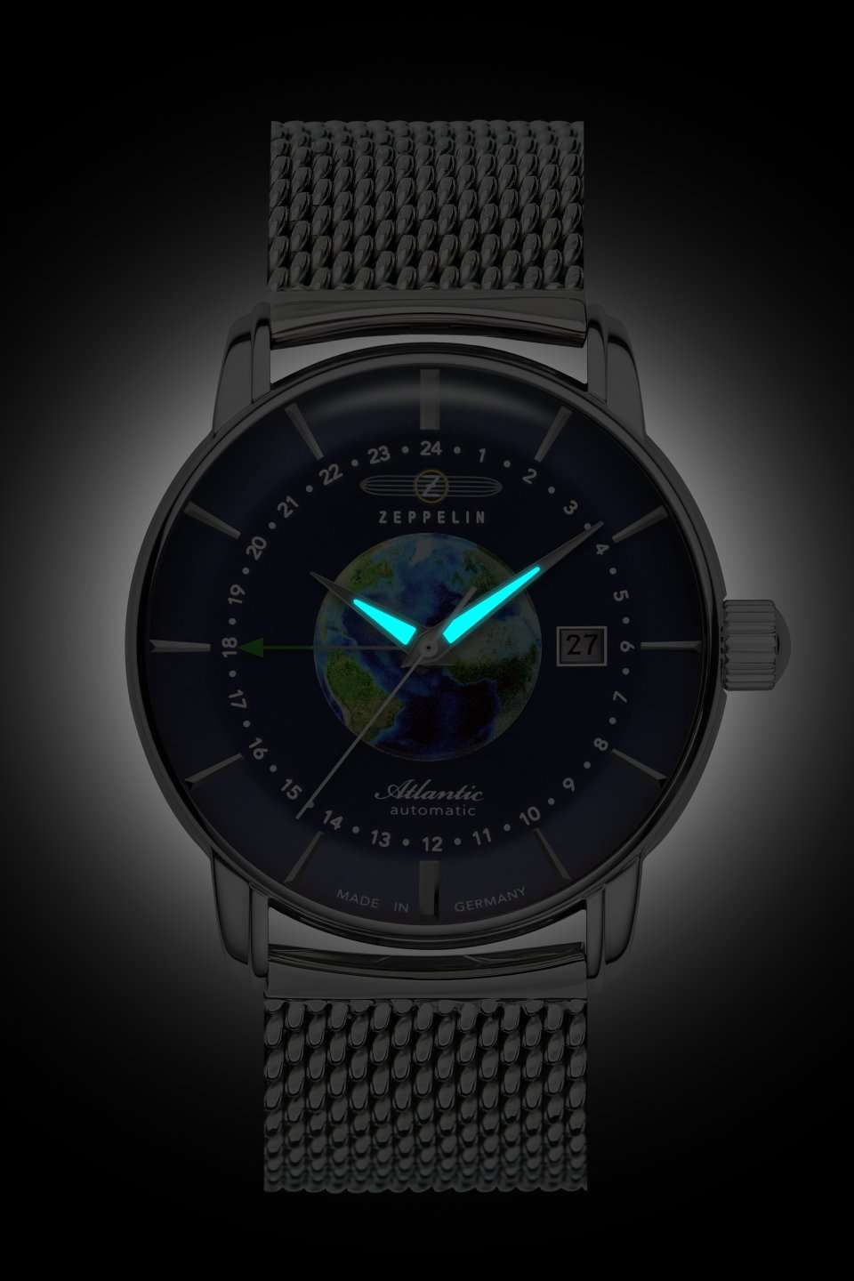Zeppelin Atlantic 8468M3 Herren Armbanduhr Blau • Echte GMT-Funktion (Flyer-GMT) • Automatikwerk Miyota 9075, Bild 2