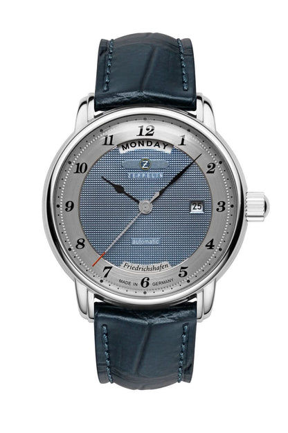 Zeppelin Friedrichshafen 8562-3 Herrenuhr Blau • Citizen-Miyota 8285 Automatikwerk • Made in Germany
