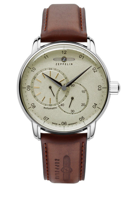 Zeppelin New Captain's Line 8662-1 Herrenuhr Silber • Automatikwerk Citizen-Miyota 82S7 • Made in Germany