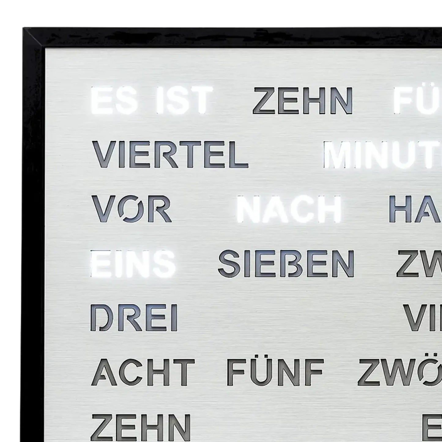 AMS Design T1275 Wall Clock • LED Word Clock • Aluminum